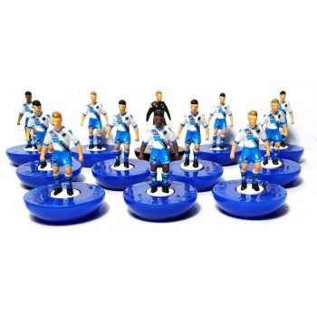 Subbuteo Andrew Table Soccer Sampdoria 2010-11 away kit on Classic Hasbro Bases